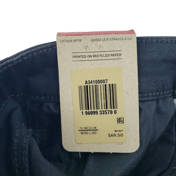 Levi's 726 Flare Jeans Women 10 Med Black Stretch Slim Fit High Rise 30X30 NWT - Picture 5 of 13